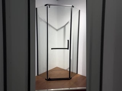 Hình kính góc góc Quadrant phòng tắm màu đen ISO9001