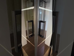 5/6mm Black Block Glass Quảng trường phòng tắm với Alum Black Frame