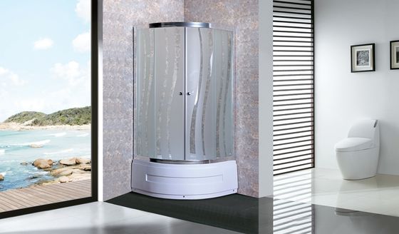 1000 × 1000 × 2000mm Vách tắm kính phòng tắm Khung nhôm bạc