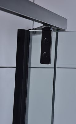 Kính cường lực Góc góc phần tư Vách tắm màu đen ISO9001